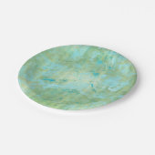 Assiettes En Carton Bleu et or Marbré moderne Abstrait marbre éclabous (Angle)