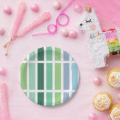 Assiettes En Carton Bleu et vert (Fête)