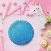 Assiettes En Carton Bleu étincelant glace gelée Fête des mariées d'hiv (Fête)