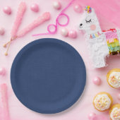 Assiettes En Carton Bleu foncé texturé (Fête)
