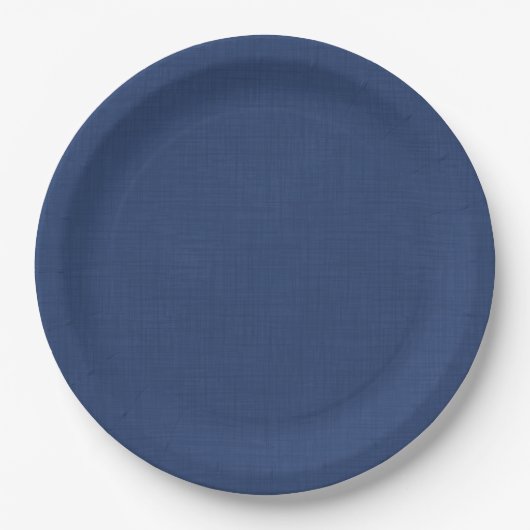 Assiettes En Carton Bleu foncé texturé (Devant)