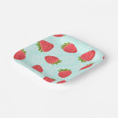 Assiettes En Carton Bleu fraise (Angulaire)