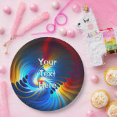 Assiettes En Carton Bleu gravitationnel (Fête)