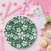 ASSIETTES EN CARTON BLEU HAWAII (VERT FORESTIER) (Fête)