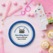 Assiettes En Carton Bleu High School Marching Band Graduation Party (Fête)