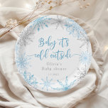Assiettes En Carton Bleu hiver argent flocons de neige baby shower Bal<br><div class="desc">Baby shower Bleu hiver argent flocons de neige Ballons Plaques papier Les articles correspondants sont disponibles.</div>