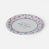 Assiettes En Carton Bleu Hiver Bois Cardinal Birds Baby shower (Angle)