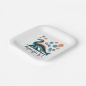 Assiettes En Carton Bleu Loch Ness Plaques Carrés d'anniversaire (Angulaire)