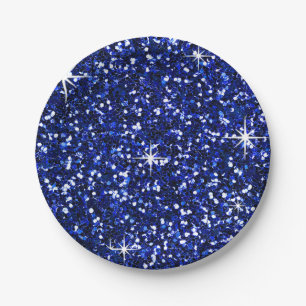 Assiettes En Carton Bleu marine des PARTIES SCINTILLANTES  