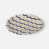 Assiettes En Carton Bleu marine et plaques à papier de motif de (Angle)