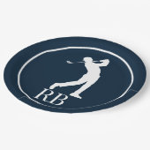 Assiettes En Carton bleu marine Golf (Angle)