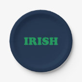 Assiettes En Carton bleu marine irlandais moderne Saint Patrick's Day (Devant)