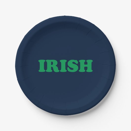 Assiettes En Carton bleu marine irlandais moderne Saint Patrick's Day (Devant)