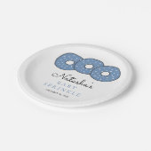Assiettes En Carton Bleu mignon Baby shower Saupoudrer (Angle)