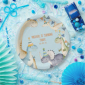 Assiettes En Carton Bleu mignon dinosaure dinomère fête d'anniversaire (Fête)