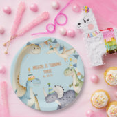 Assiettes En Carton Bleu mignon dinosaure dinomère fête d'anniversaire (Fête)