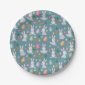 Assiettes En Carton Bleu mignon lapin lapin Motif (Devant)