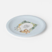 Assiettes En Carton Bleu mignon safari garçon baby shower plaque en pa (Angle)