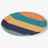 Assiettes En Carton Bleu Orange Vert (Angle)