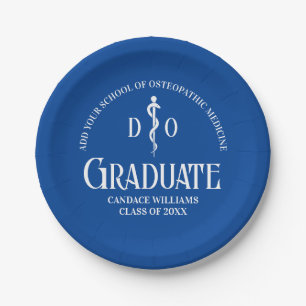 Assiettes En Carton Bleu Ostéopathie Médicale School Graduation Party