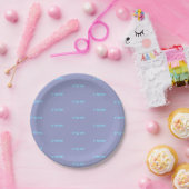 Assiettes En Carton Bleu personnalisé (Fête)