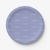 Assiettes En Carton Bleu personnalisé (Devant)