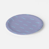 Assiettes En Carton Bleu personnalisé (Angle)