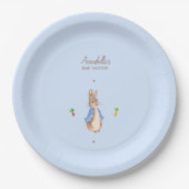Assiettes En Carton Bleu Pierre le lapin (Devant)