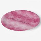 Assiettes En Carton Bleu Pink Ombre (Angle)