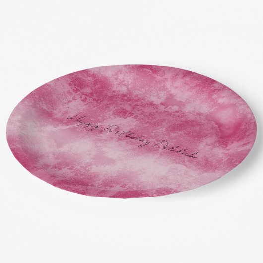 Assiettes En Carton Bleu Pink Ombre (Angle)