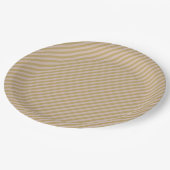 Assiettes En Carton Bleu rose beige et or clair Partie (Angle)