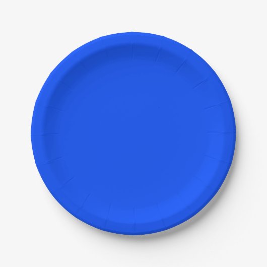 Assiettes En Carton Bleu (RYB) (couleur solide) (Devant)