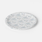 Assiettes En Carton Bleu Silver Grey Winter Wonflake (Angle)