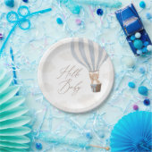 Assiettes En Carton Bleu Teddy Bear Baby shower à air chaud (Fête)