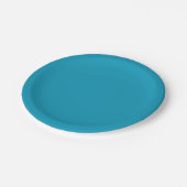 Assiettes En Carton Bleu-vert (couleur solide) (Angle)
