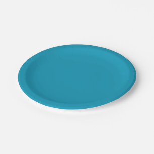 Assiettes En Carton Bleu-vert (couleur solide)