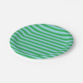 Assiettes En Carton Bleu vert et pastel (Angle)