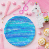 Assiettes En Carton Bleu, violet, Aqua marine (Fête)