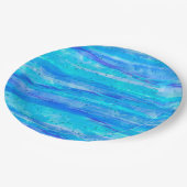 Assiettes En Carton Bleu, violet, Aqua marine (Angle)