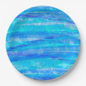 Assiettes En Carton Bleu, violet, Aqua marine (Devant)