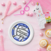 Assiettes En Carton Bleu Volleyball Custom Paper Party (Fête)