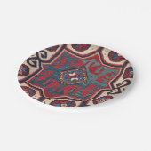 Assiettes En Carton Bleu Western Père Noël Fe Cowboy Style Ornat  (Angle)