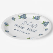 Assiettes En Carton Bleuets d'aquarelle 1ère fête d'anniversaire (Angle)