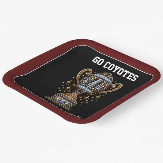 Assiettes En Carton Bling Football Party Big Game Bowl Game Trophée (Angulaire)