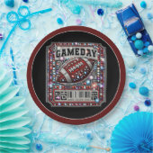 Assiettes En Carton Bling Football Party Big Game Bowl Gameday Ticket (Fête)