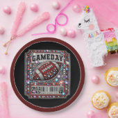 Assiettes En Carton Bling Football Party Big Game Bowl Gameday Ticket (Fête)