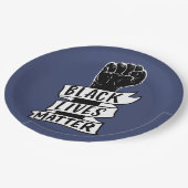 Assiettes En Carton blm protestation les vies noires comptent le pouvo (Angle)
