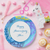 Assiettes En Carton Blobs colorés (Fête)