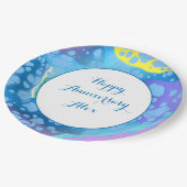 Assiettes En Carton Blobs colorés (Angle)