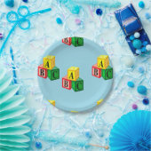 Assiettes En Carton bloc alphabétique abc (Fête)